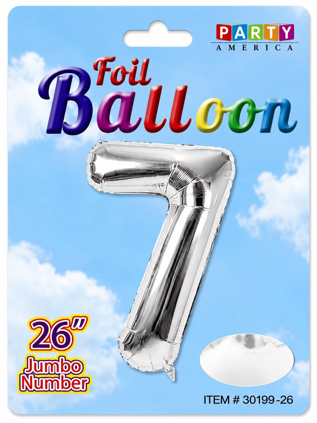 Foil Balloon Silver 26" , #7