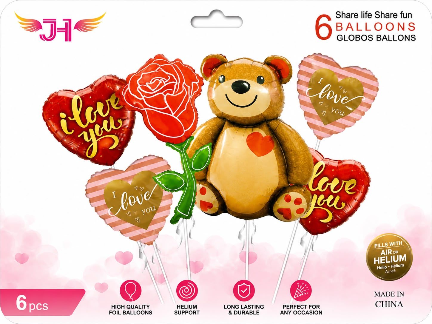 JH Share Life Share Fun 6 Balloons
