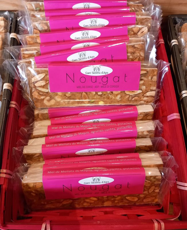 Nougat Miel de miellat du maquis 100g  environ