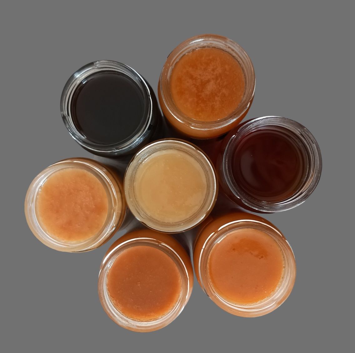 ASSORTIMENT 5 pots de Miels 400g (à 9€ pièce + 10€ de port inclus)