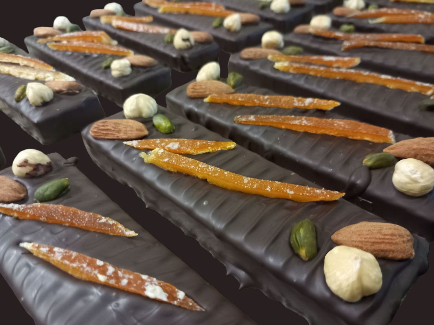 Nougat enrobé de chocolat