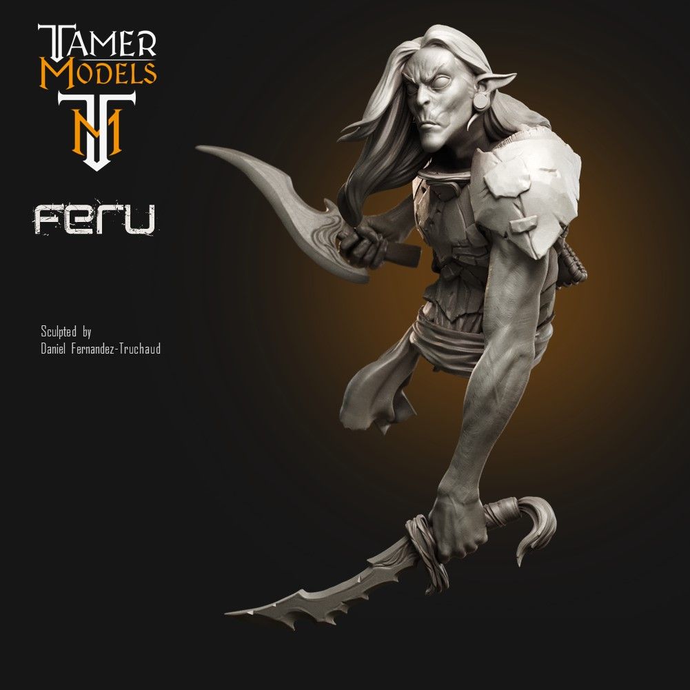 Feru Dark Elf Bust