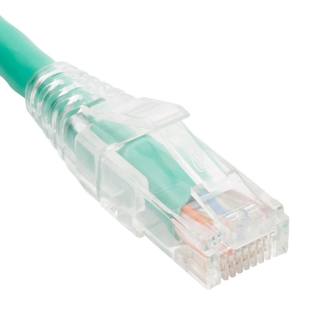 PATCH CORD CAT5e CLEAR BOOT 3&#39; GREEN