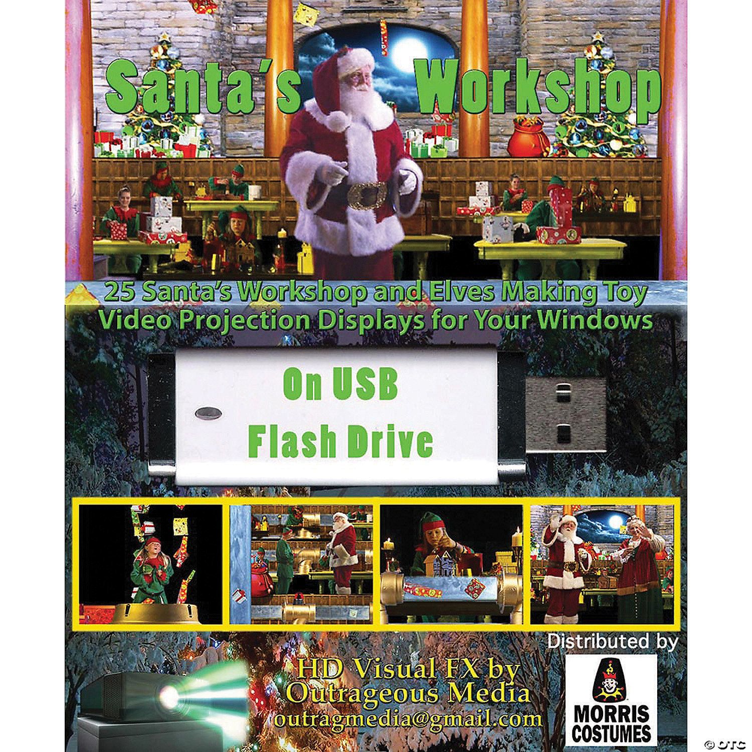 Santa&#39;s workshop digital decor