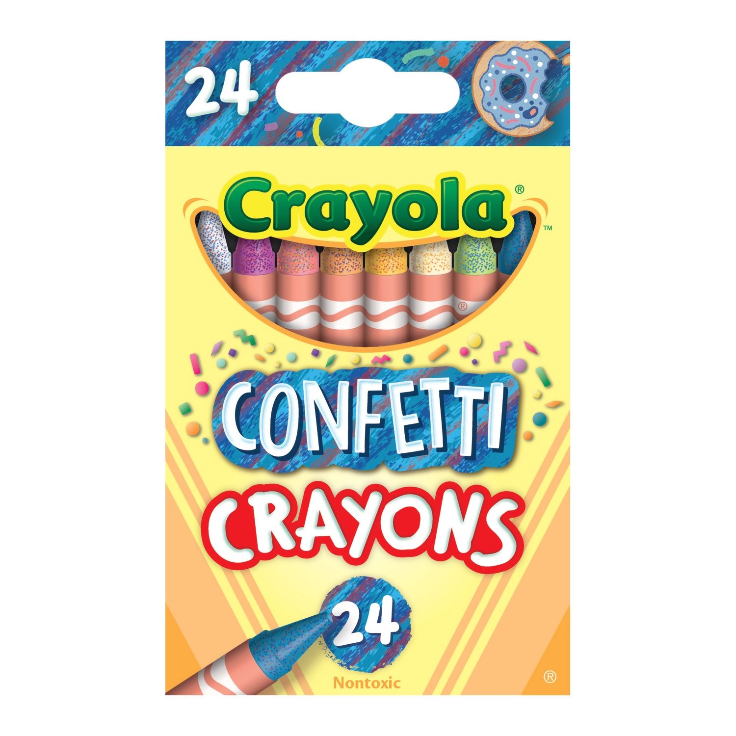 Crayola Crayons Color Burst Confetti 24 Per Pkg