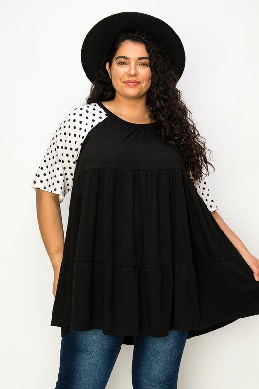 Black Polka Dot Sleeve