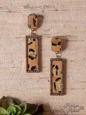 BROWN LEOPARD EARRINGS