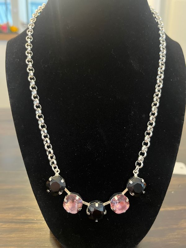 Swarovski Black and Pink 5/12mm