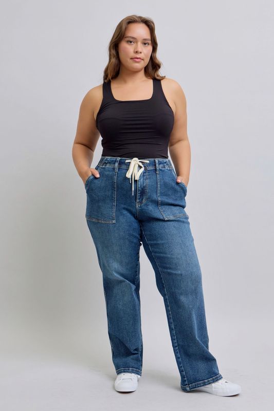 Judy Blue Drawstring Wide 88856