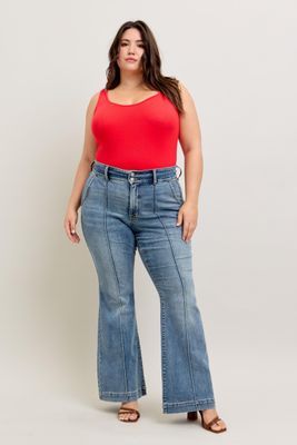 Judy Blue HW Trouser Flare 82651