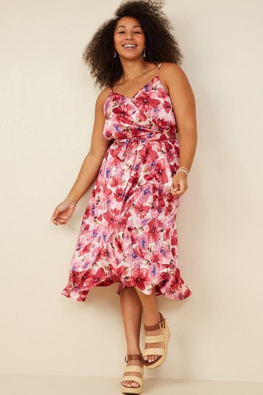 Hayden Red Floral Dress