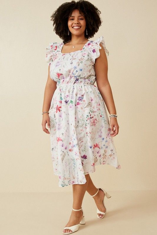 Hayden White Floral Dress