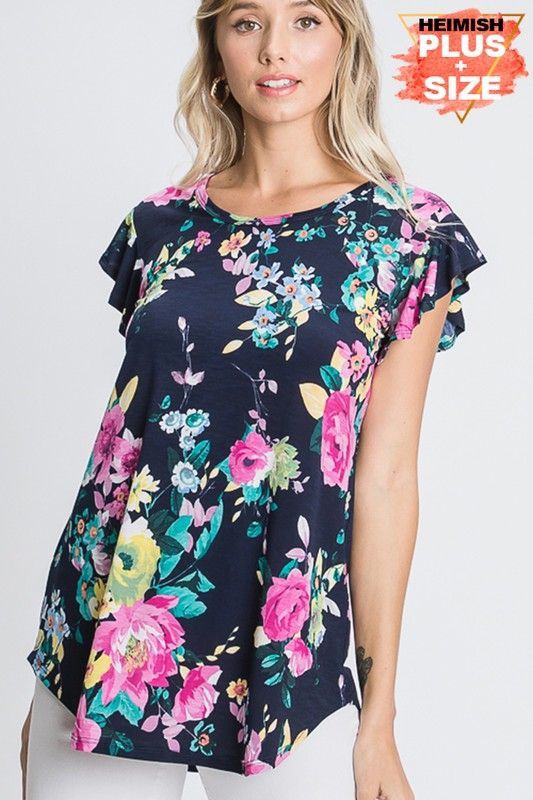 Heimish Floral Ruffled Sleeve