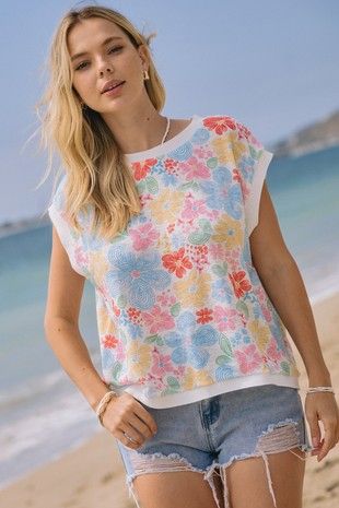Oddi Floral Knitted Vest