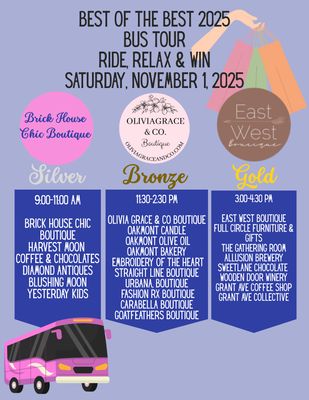 BEST OF THE BEST 2025 BUS TOUR Saturday, November 1, 2025