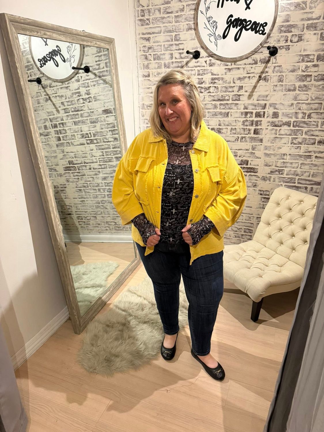 Oddi Washed Yellow Buttondown