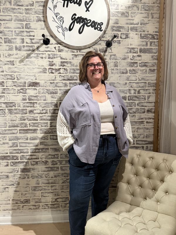 POL Ash Grey Button down