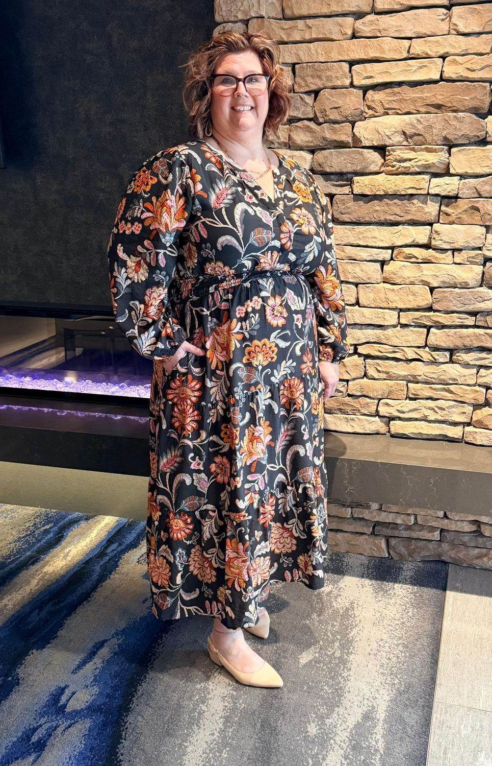 Oddi Fall floral Dress