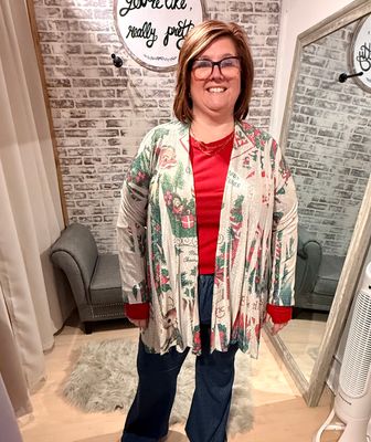 Origami Christmas Cardigan