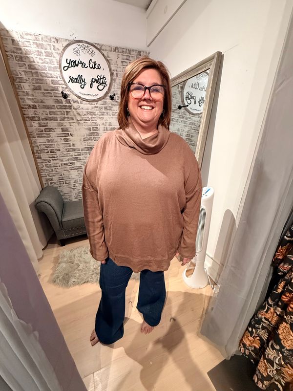 She &amp; Sky Mocha Cowlneck