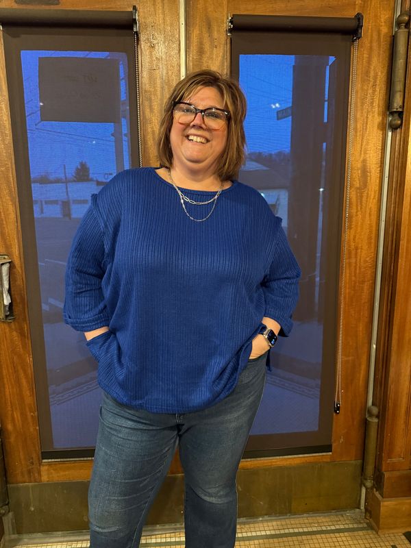 She &amp; Sky Blue Turtleneck