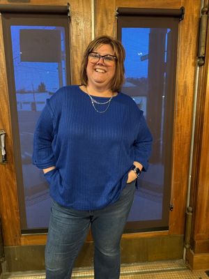 She &amp; Sky Blue Turtleneck