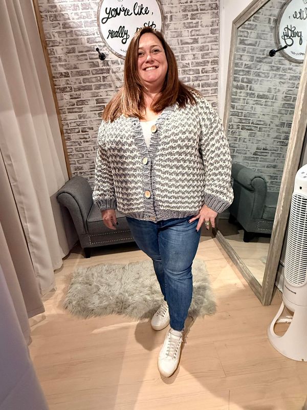 Bibi Grey Chunky Cardigan