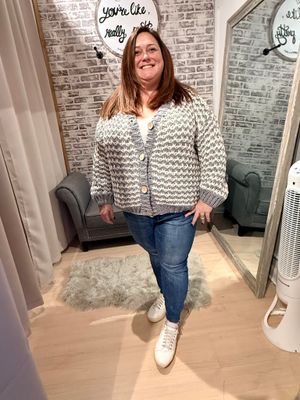 Bibi Grey Chunky Cardigan