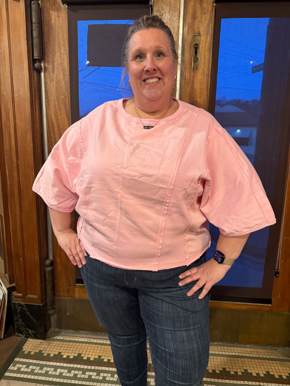 Oddi Pink 3/4 Sleeve