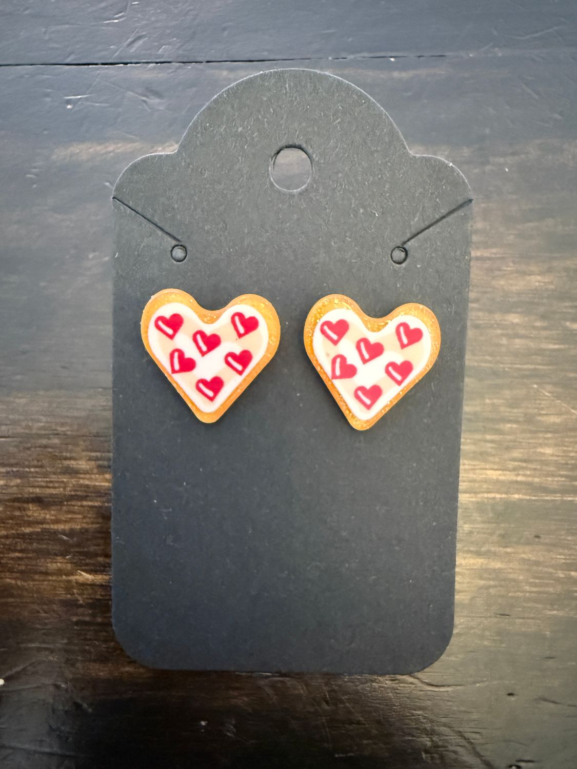 Heart Cookie Studs