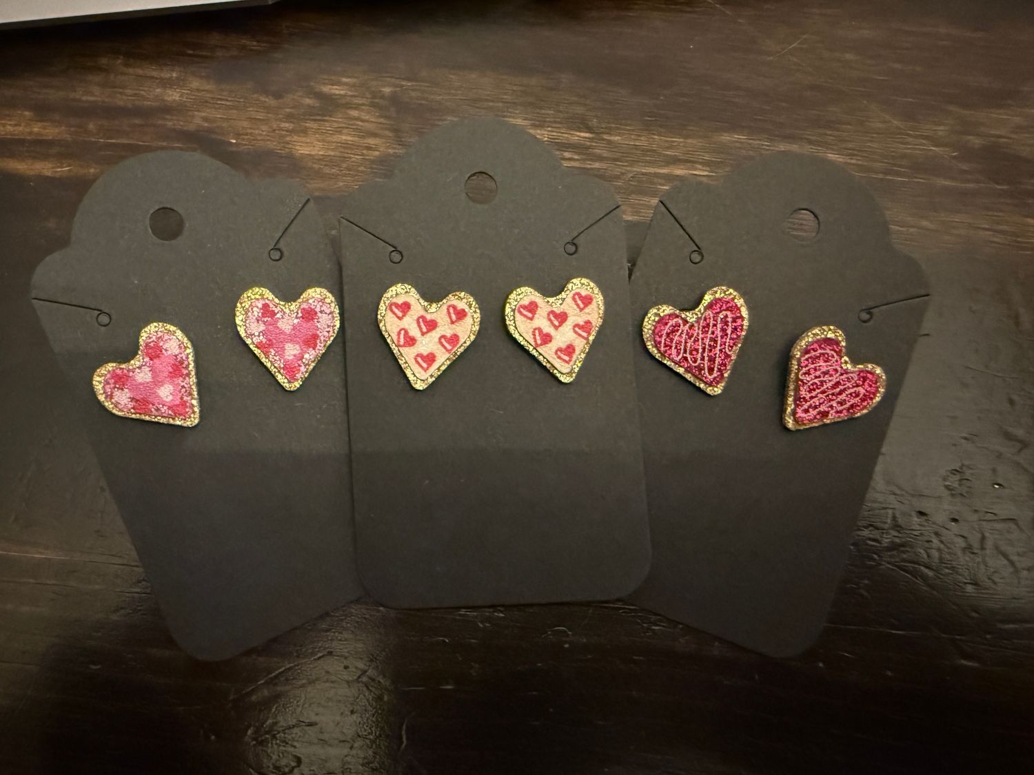 Heart Cookie Glitter Stud