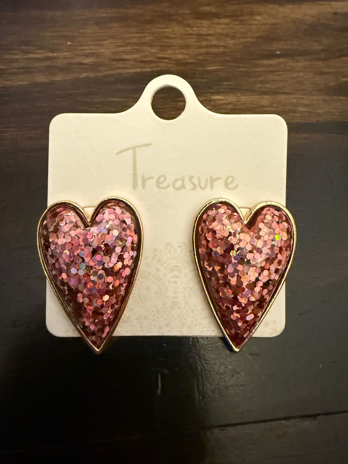 Pink Glitter Hearts
