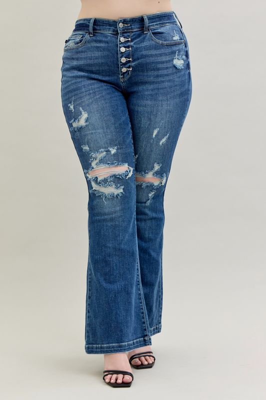 Judy Blue Button Fly Trouser 82430