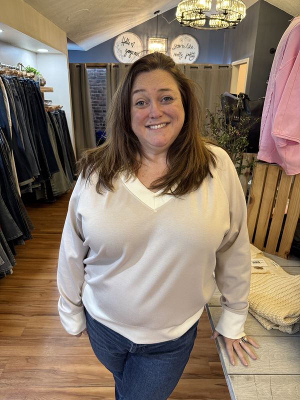 White Birch Stone Long Sleeve Top