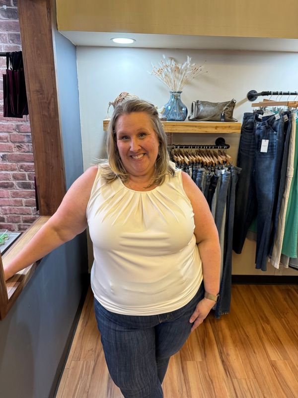 Zenana White Sleeveless