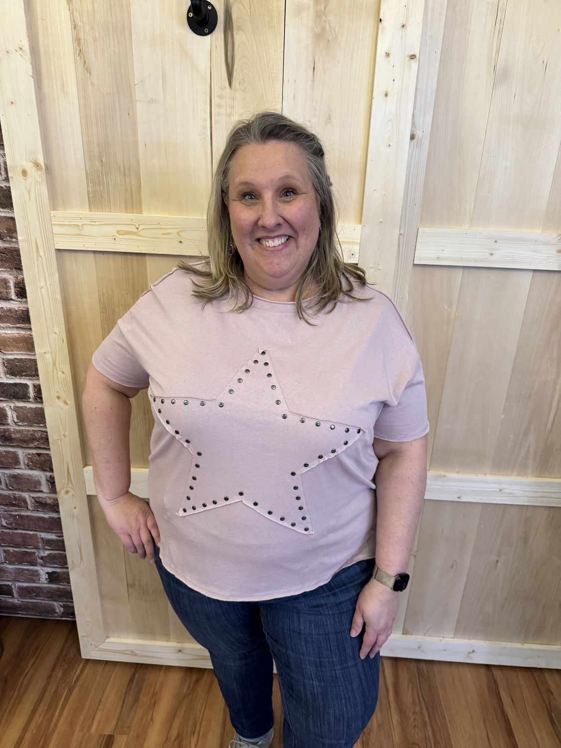 White Birch Blush Star Tee