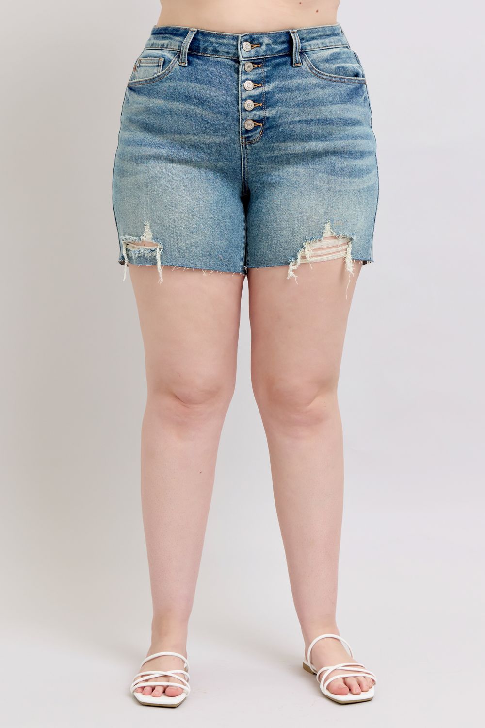 Judy Blue Button-Fly Short 150294
