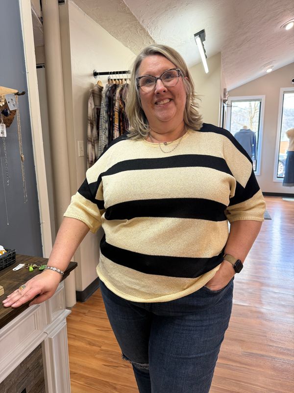 Haptics Oat &amp; Black Stripe