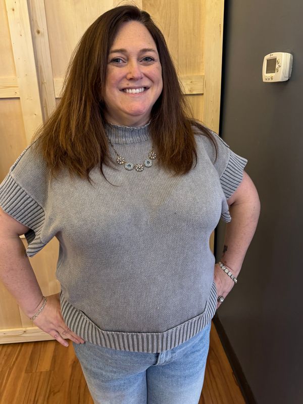 Bibi Grey High Neck