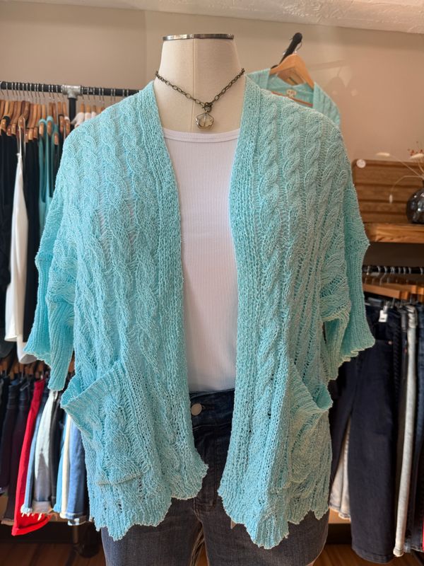 POL Light Cardigan Blue