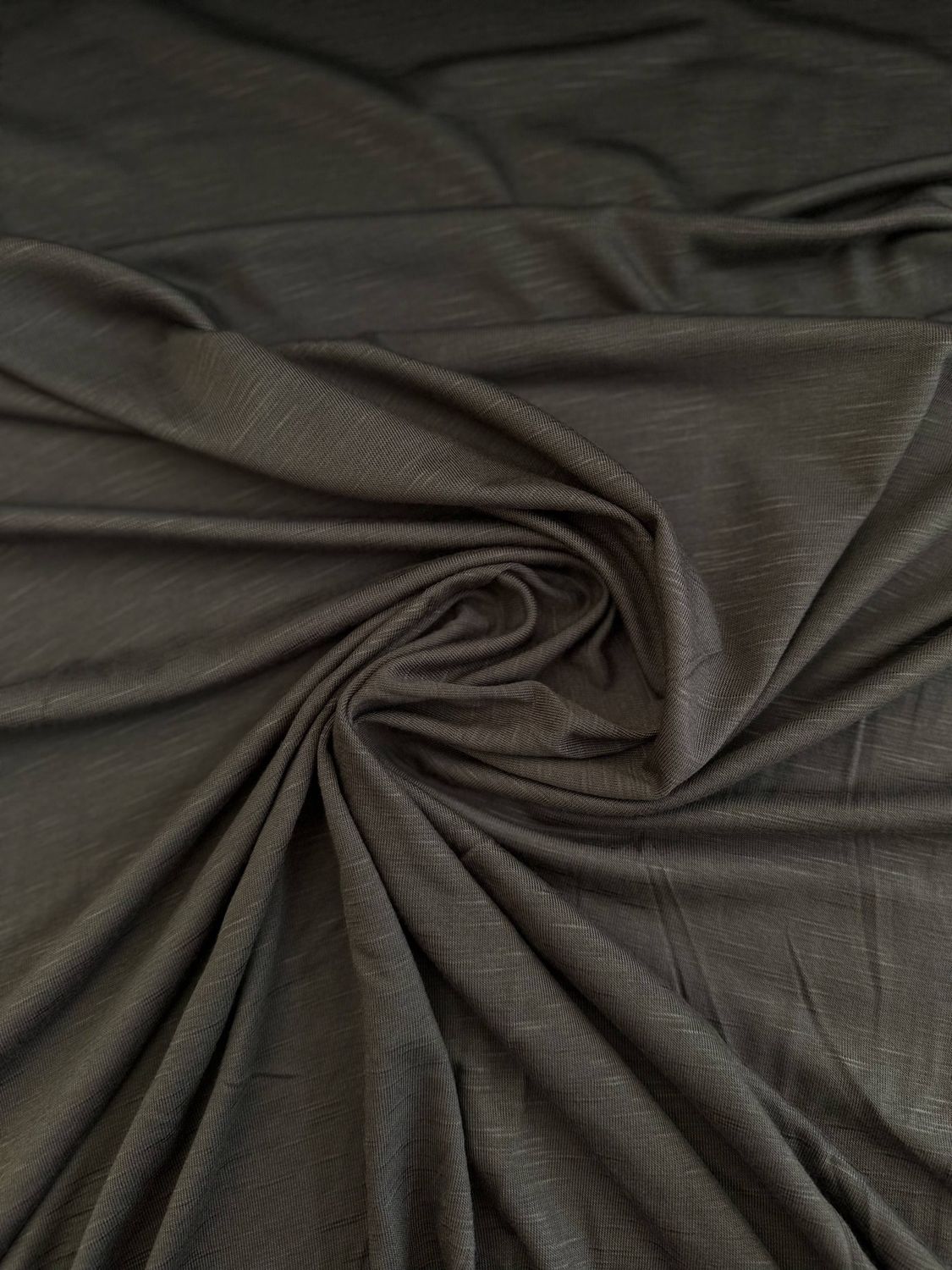 Viscose Lycra Melange Slub, Colour: Dark Mocha
