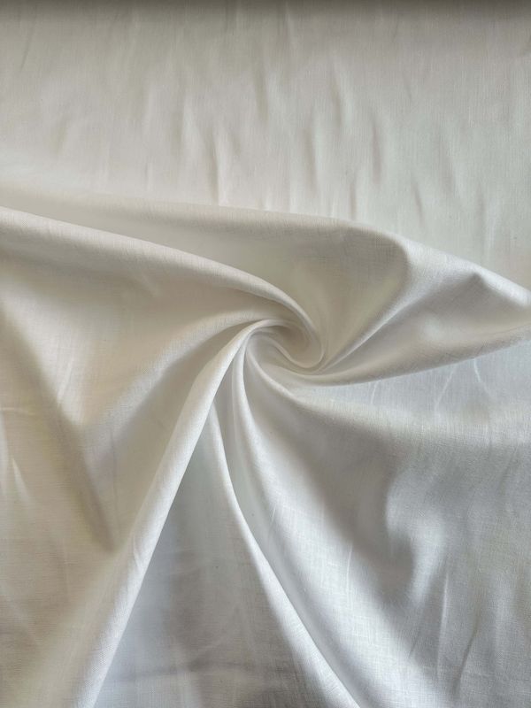 Lorenzo 60% Tencil 40% Linen 130gsm, Colour: White