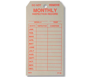 MONTHLY INSPECTION TAG