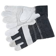 DENIM LEATHER PALM GLOVES