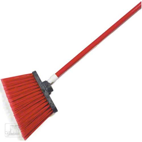 ANGLE BROOM WITH FIBERGLASS HANDLE, Color: Red