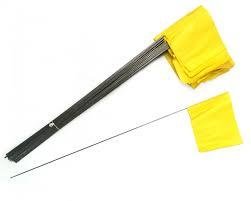 WHITE MARKING FLAGS, COLOR: YELLOW