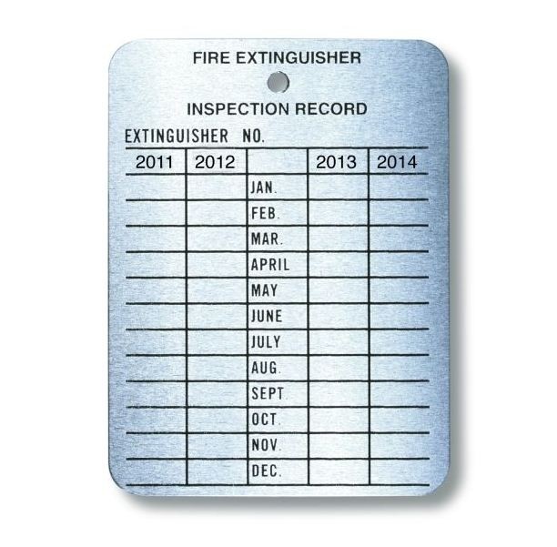 METAL INSPECTION TAG