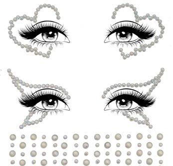 EYE046 Ayla adhesive glow in the dark face jewel sticker