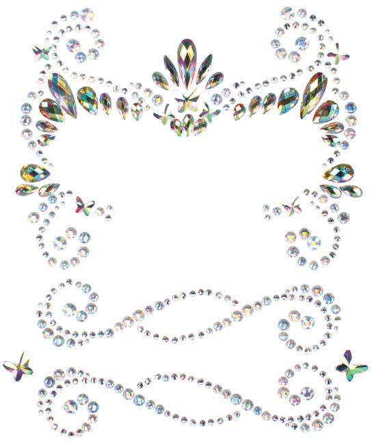 EYE051 Pixie adhesive face jewels sticker