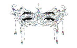 EYE033 Masquerade adhesive face jewels sticker